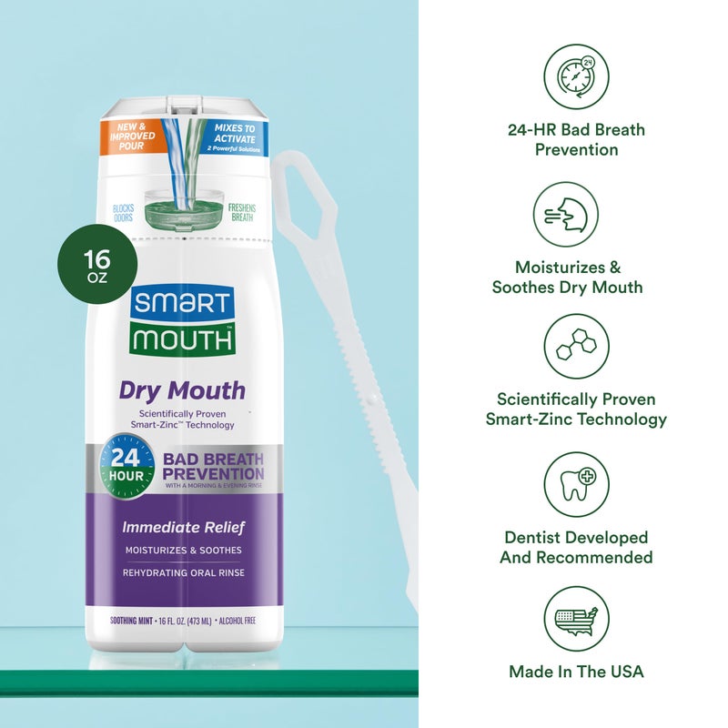 SmartMouth Dry Mouth Activated Mouthwash & Tongue Cleaner, Dry Mouth & Bad Breath Relief - Image 4