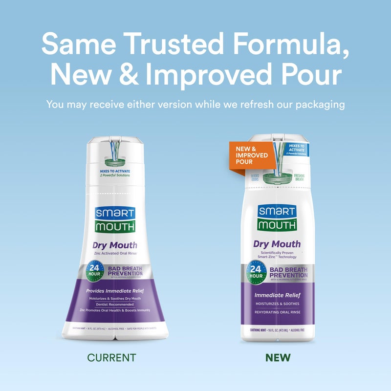 SmartMouth Dry Mouth Activated Mouthwash & Tongue Cleaner, Dry Mouth & Bad Breath Relief - Image 2