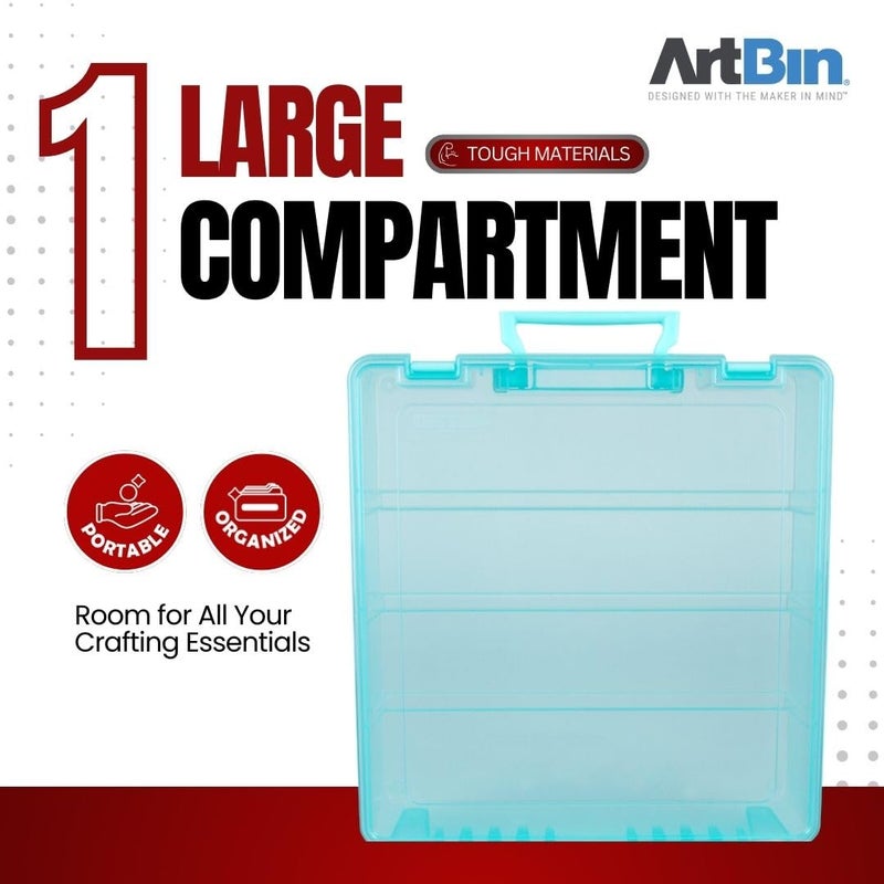 ArtBin 6955AA Super Satchel Compartment Box Clear Craft Organizer Storage Case - Aqua, Pack of 1 - Image 4