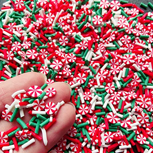EHOPE Fake Sprinkles Fake Christmas Sprinkles Polymer Clay Sprinkles Polymer Sprinkles Christmas Polymer Clay Slices Fake Candy Sprinkles for Nail Art DIY Crafts Cake Phone（Christmas-90g-9 Styles） - Image 5