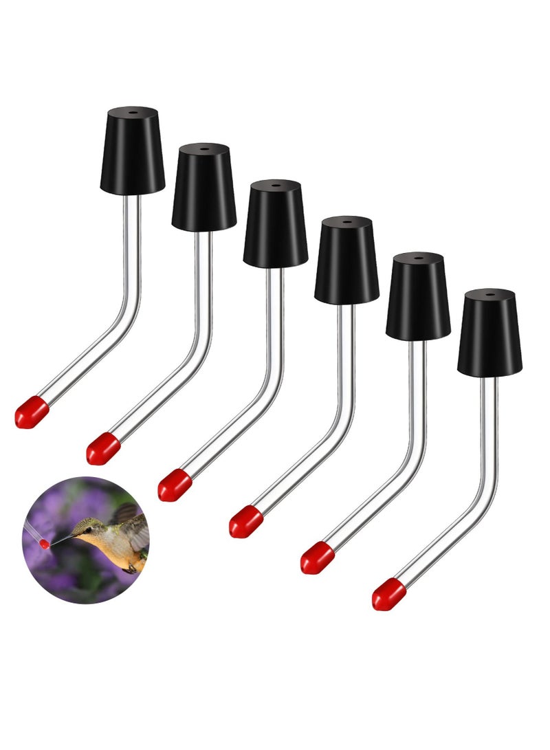 Excefore 6 Packs Hummingbird Feeder for Outdoors, Tubes and Stoppers with BB Hummingbird Feeder, Outdoor Garden Decor Gift - Image 1