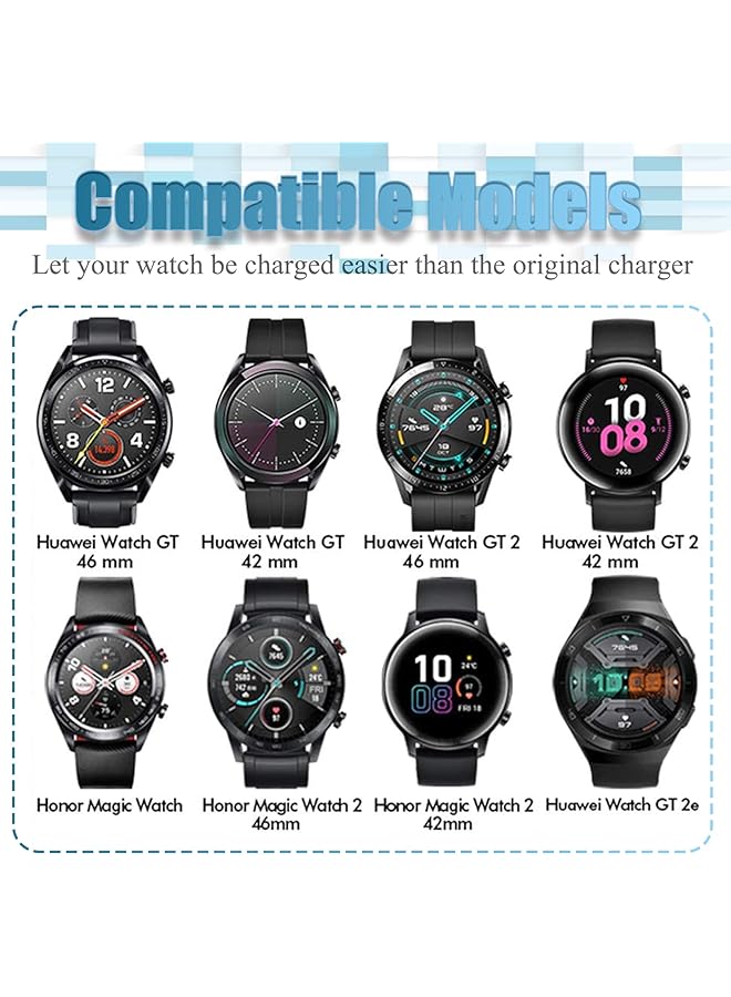 erorex Watch Charger For Huawei Watch Gt Gt2 Gt 2E Honor Watch Magic 2 Honor Watch Dream Honor Watch Gs Pro Black  - Image 2