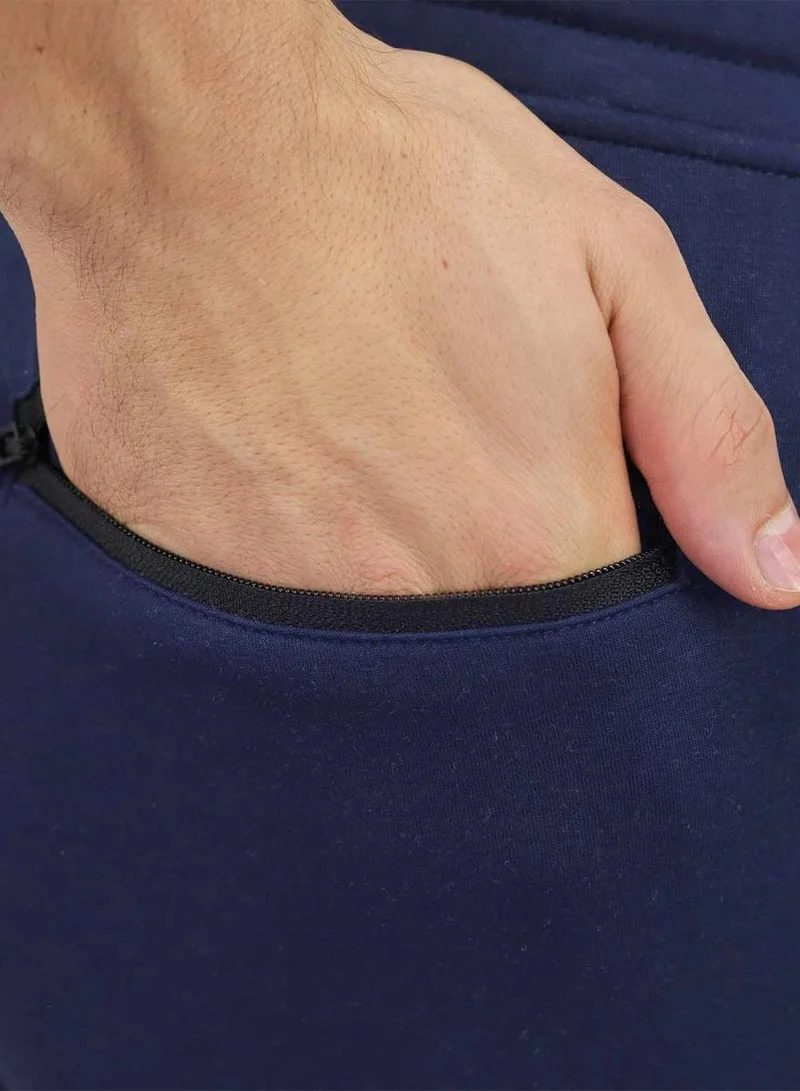 GIORDANO Interlock Midrise Joggers - Nvay Blue