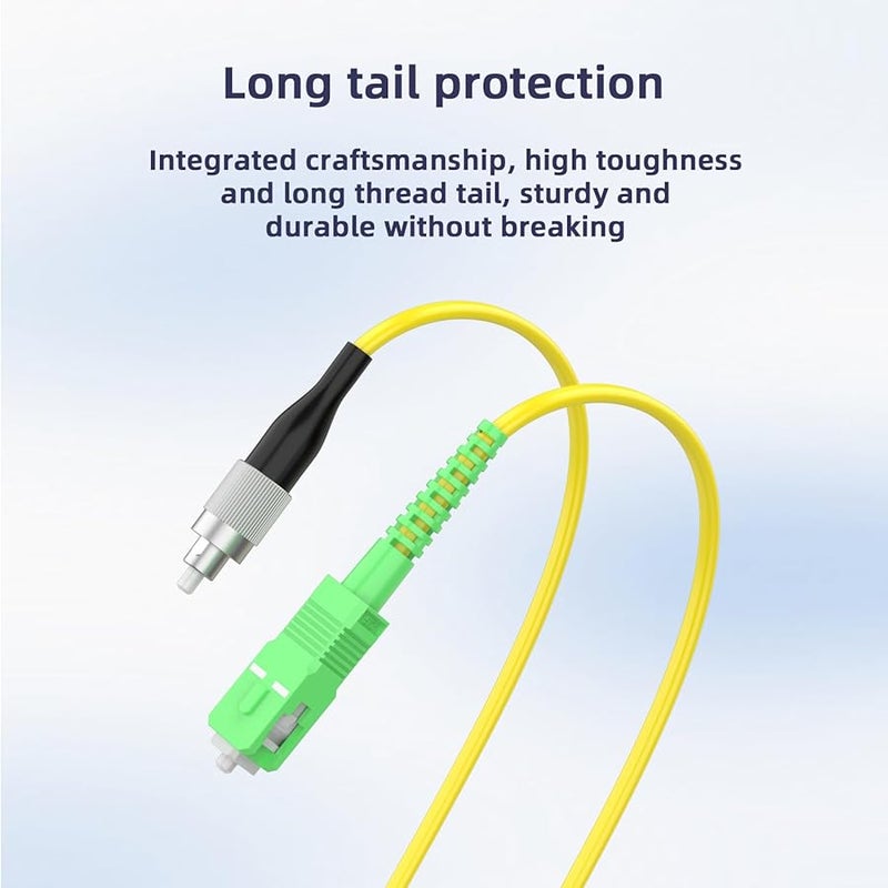 30 Meters 100ft SC APC to FC PC Fiber Optic Patch Cable Single Mode 9 125 - Image 5