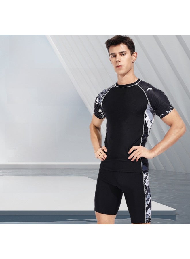 Loquat Men's Swimming Trunks Swimsuit Men's Swimming Trunks Men's Five-point Swimming Trunks Quick-drying Anti-embarrassment Swimming Trunks Men's Swimwear Beach Trunks-Color:65303+8723- - Image 5