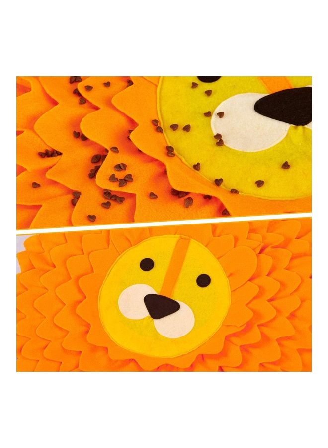 سجادة تغذية الحيوانات الأليفة باللون البرتقالي المائل للأصفر بطول 56 سم - Image 2