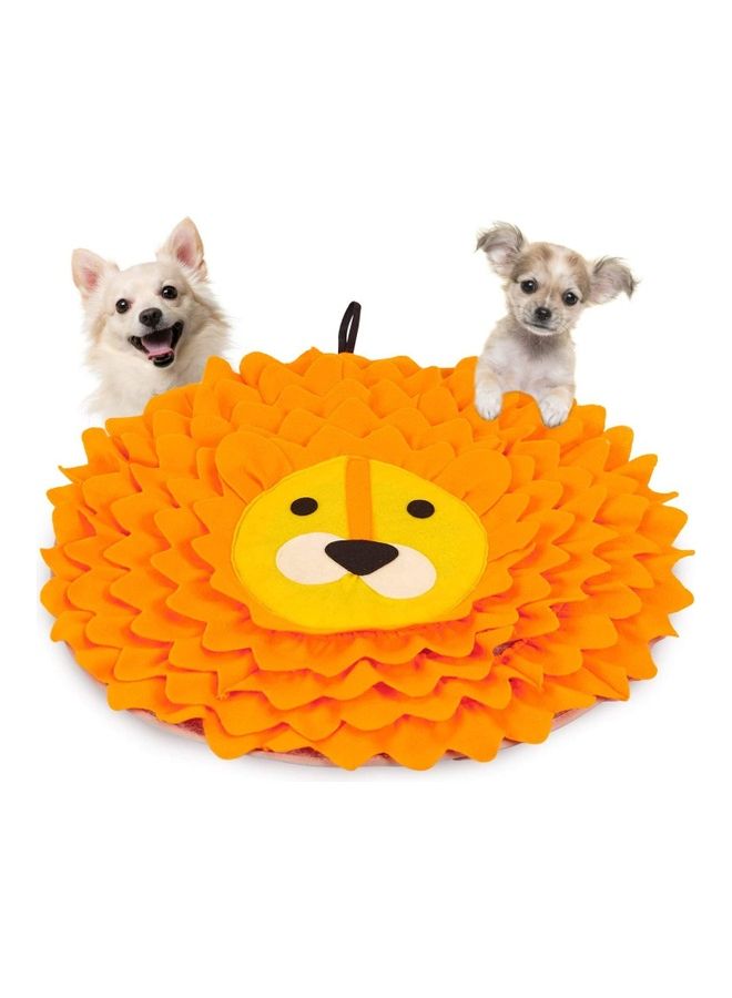 سجادة تغذية الحيوانات الأليفة باللون البرتقالي المائل للأصفر بطول 56 سم - Image 1