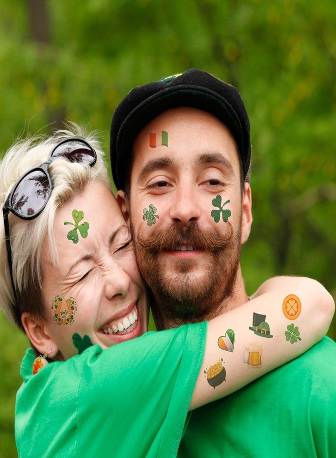 jejucy St Patricks Day Tattoos,16 Unique Sheets Temporary Tattoos St. Patricks Day Accessories, Irish St Patricks Day Decorations Shamrock Gnomes Hats Saint Patricks Day Face Stickers - Image 4