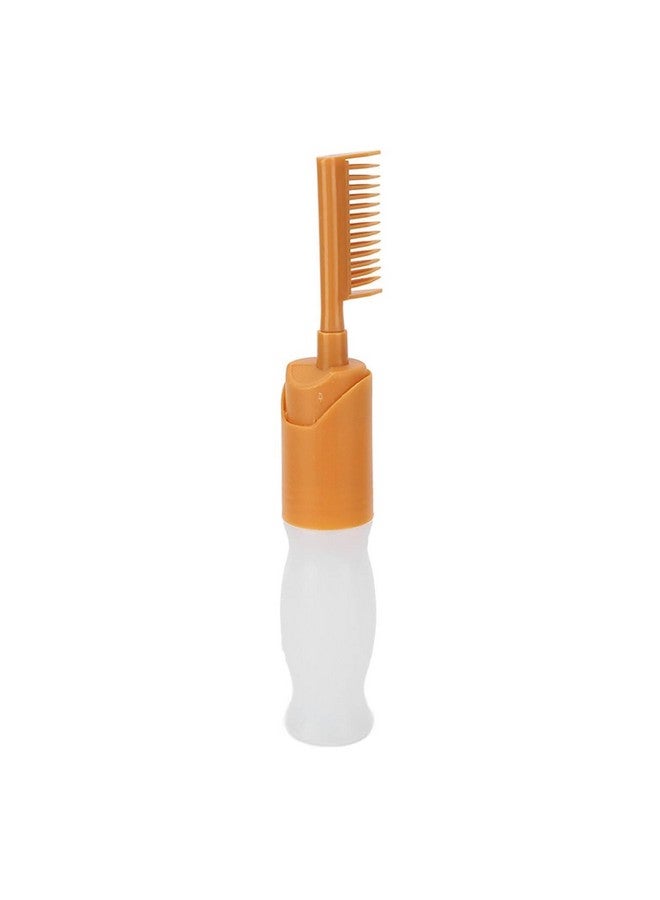 Vnockd Root Comb Applicator and Bottle Hair Dye Bottle With Comb and Graduated Scale for Home and Barber Shop for Scalp Treatment Orange and White - Image 1
