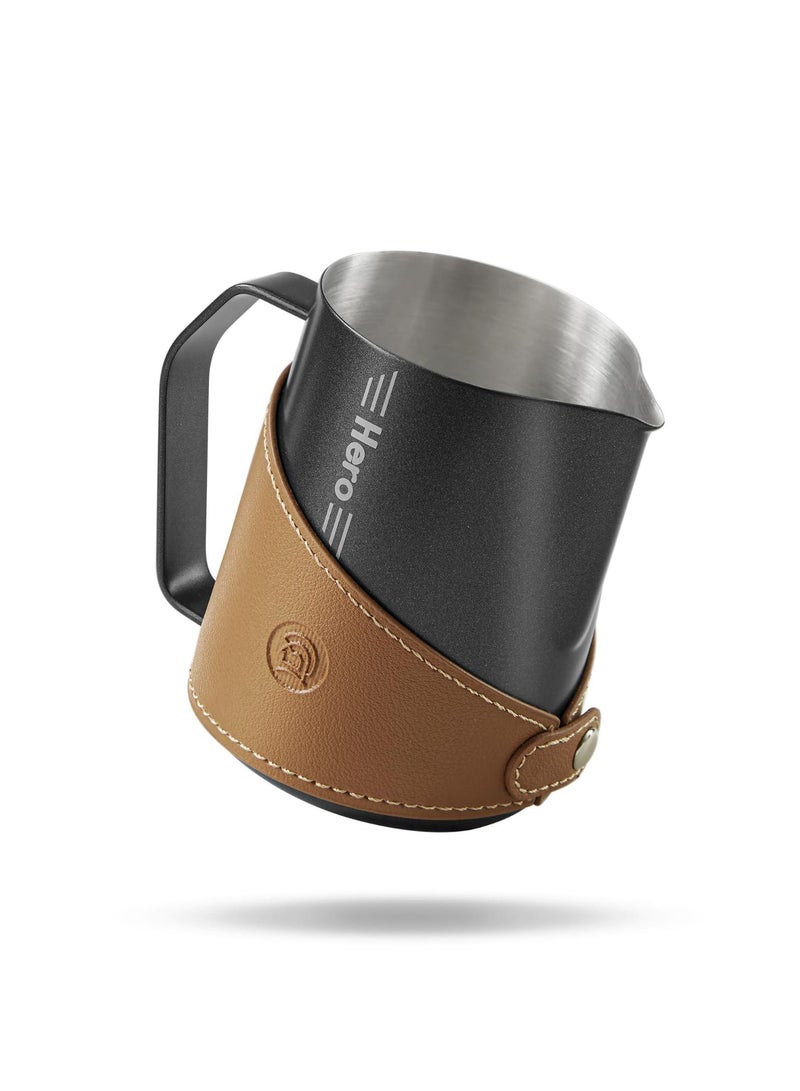 زيروهيرو zeroHero Advanced 450ml Milk Pitcher – 304 Stainless Steel , Available in Bright , White , Teflon , Dark Green , Aged Silver. - Image 1