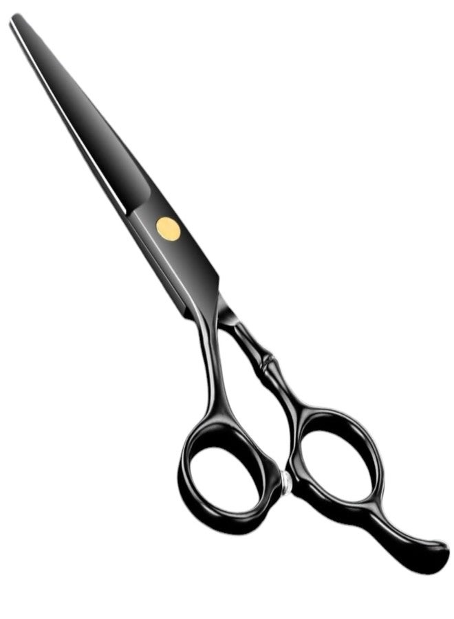 FEELHIGH Professional Hair Shears 6.5" Black Blind Hole Sharp Hair Scissors Hair Cutting Scissors Barber Scissors Barber Shears Haircut Scissors - Image 1