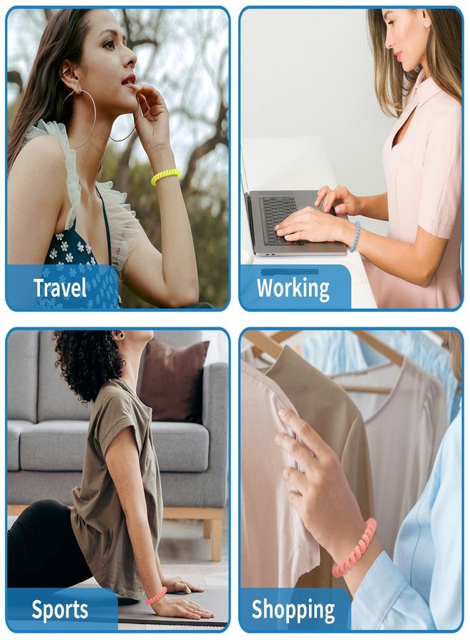 QIUTIMIY 6PCS Spiral Keychain Stretchy Wrist Coil Bracelet Key Chain Colorful Waterproof Wristlet Key Holder for Pool, Sauna, Sports, Gym(RGFR-Matte Light) - Image 5