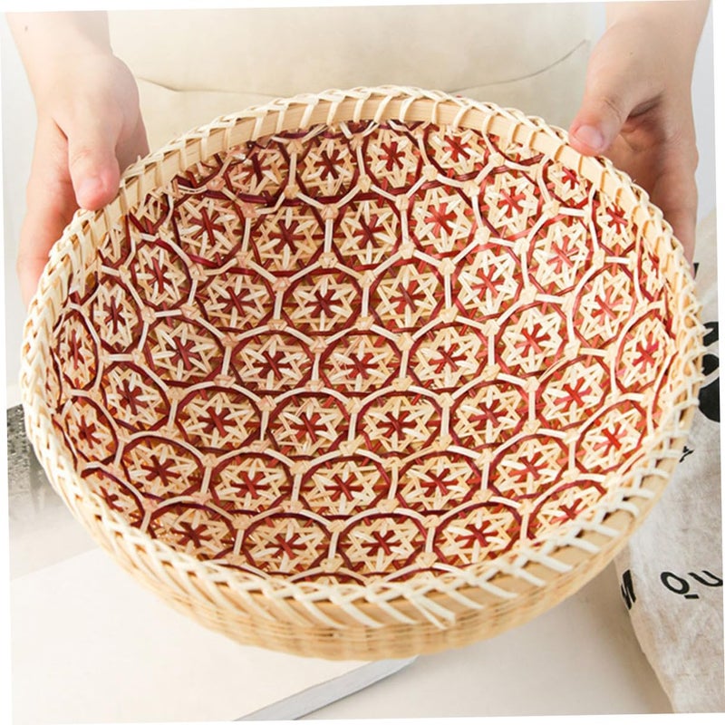 Small Round Woven Bread Basket For Kitchen Dining And Fruit Drying Storage - Image 4
