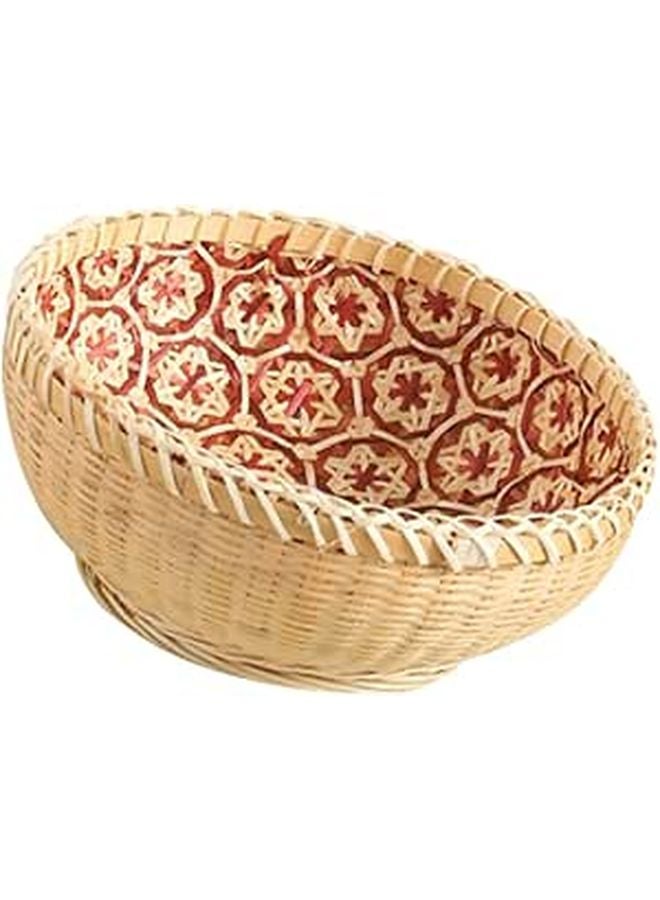 Small Round Woven Bread Basket For Kitchen Dining And Fruit Drying Storage - Image 1