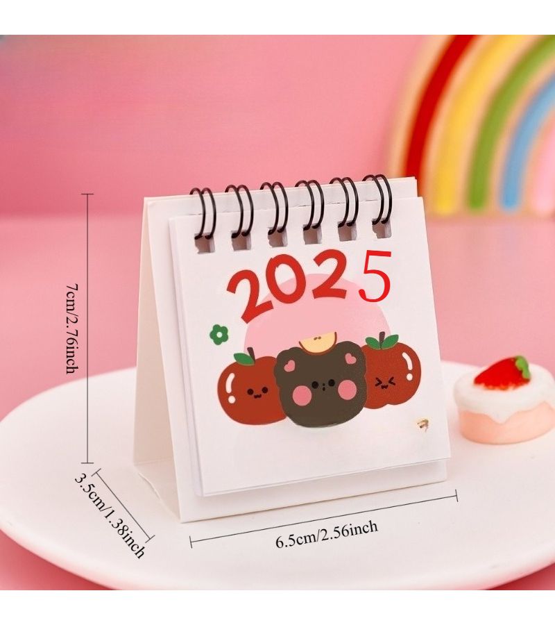 Mini 2025 Cartoon Flip Desk Calendar Compact Daily Monthly Planner 2.56x1.38x2.76inch - Image 4