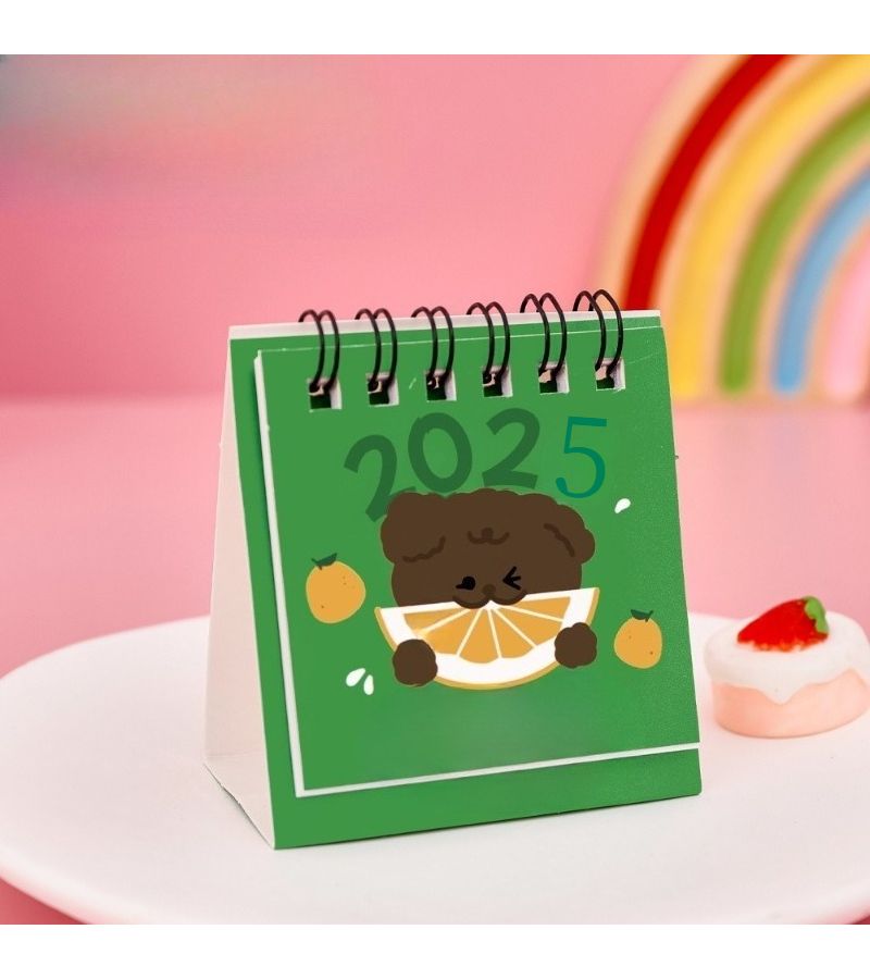 Mini 2025 Cartoon Flip Desk Calendar Compact Daily Monthly Planner 2.56x1.38x2.76inch - Image 3