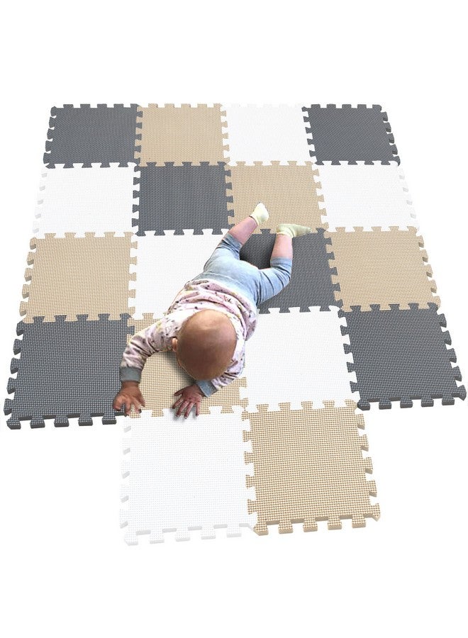 MQIAOHAM® 18 Pieces Puzzle Play Mats, Soft Baby Play Mat, Kids Interlocking Foam Floor Tiles, Toddlers Carpet Playmats G301018-101110112 - Image 1