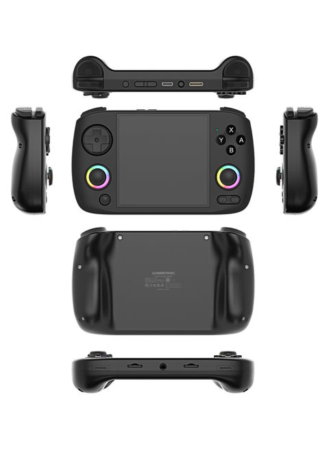 RG CubeXX Retro Handheld Game Console 3.95 Inch IPS Screen Linux System Built In 128G TF Card 5056 Games Support HDMI TV Output 5G WiFi Bluetooth 4.2 (Black)