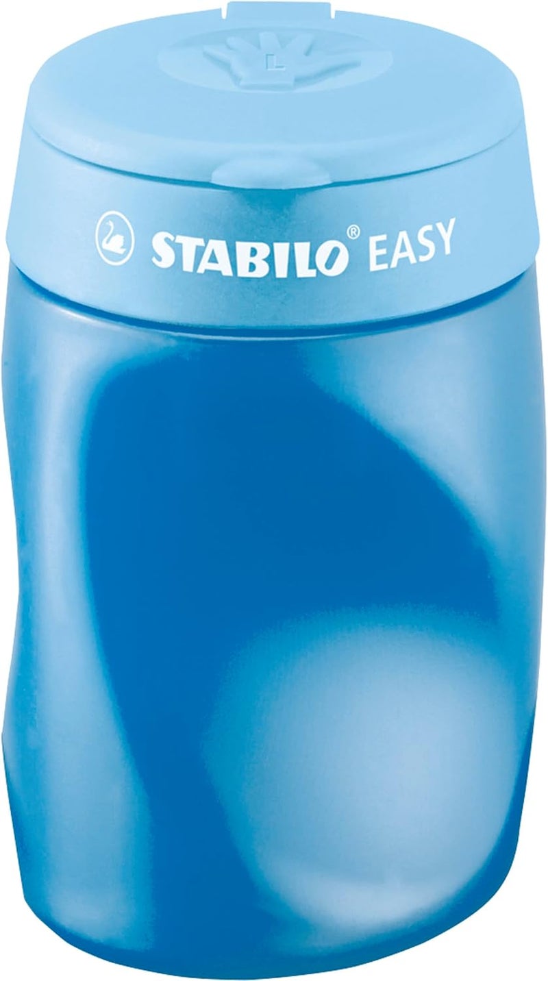 STABILO Ergonomic Container Sharpener - EASYsharpener - 3 in 1 - Left-Handed - Blue - Image 1