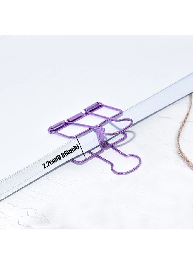 zoohot Extra Large Binder Clips 2 Inch, Big Paper Clamps Purple for Office School Supplies (15Pcs) - Image 5
