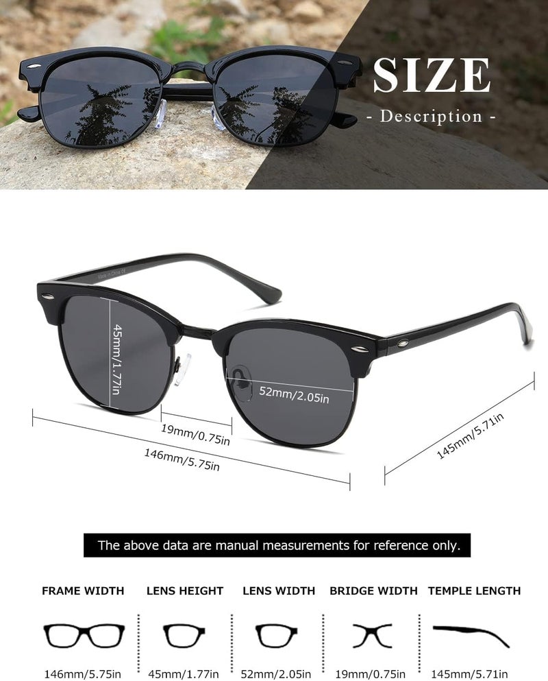 AEVOGUE Polarized Sunglasses For Women And Men Semi Rimless Frame Retro Sun Glasses AE0369 - Image 4