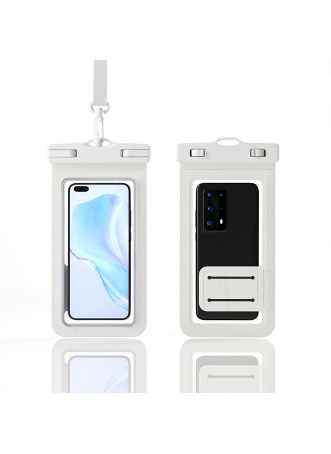 JCB CHIC 2Pcs Universal Waterproof Phone Pouch, Large Phone Waterproof Case  Dry Bag (Protection Level: IP68) ,7.2" Swimming Bag Water With Lanyard,Fit For Outdoor Sports(DDWT-ZP21 white)  - Image 1