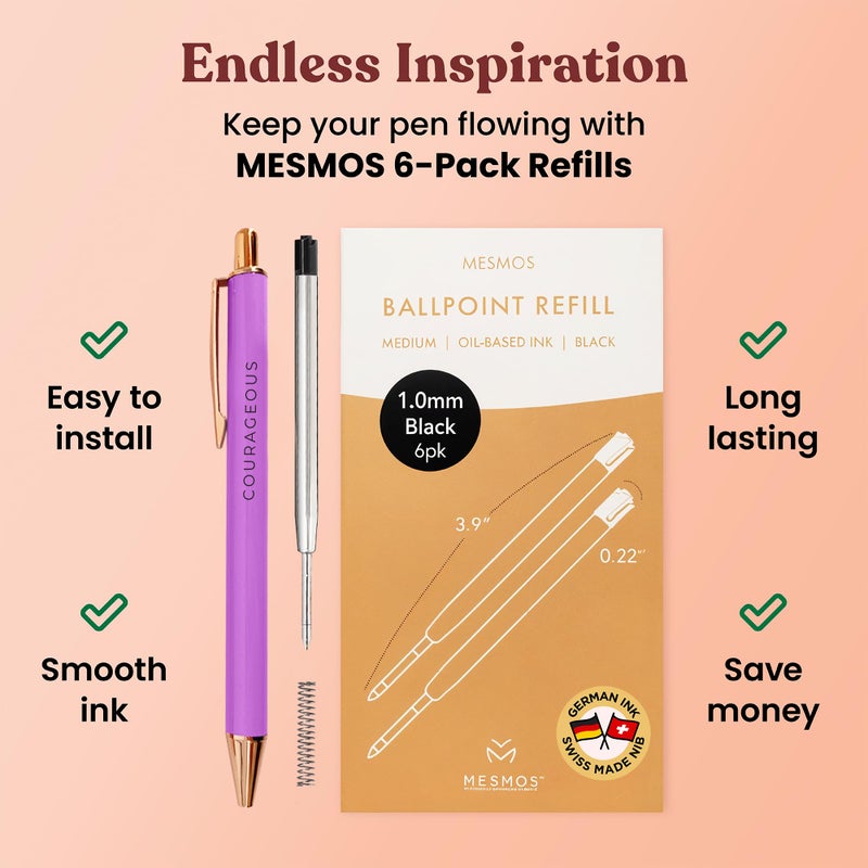MESMOS Fancy Pen Set - Inspirational Gifts for Women, Office Motivational Writing Pens for Boss Lady, Unique Click Pens for Servers and Promotions - Image 5