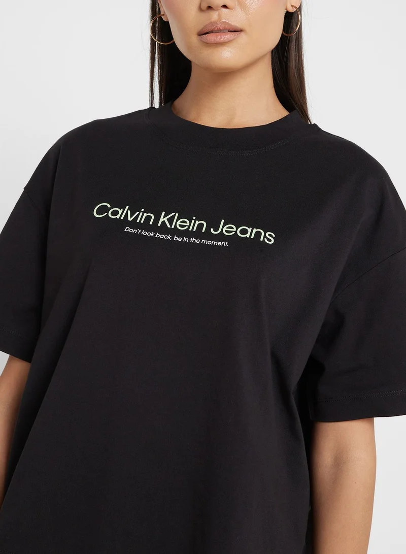 Calvin Klein Jeans Crew Neck Relaxed Graphic T-Shirt