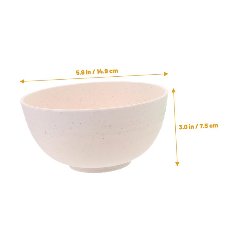 Unbreakable Rice Bowls 4 Pack Microwave and Dishwasher Safe for Pasta Salad Desserts - Image 3