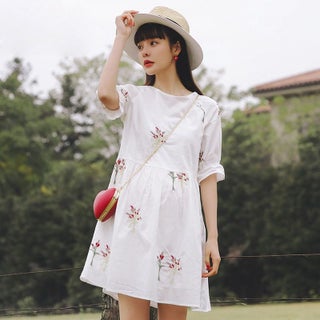 Pregnant Women dress Summer Internet Popular Maternity Dress Summer Dress Foreign-style Doll Dress Age-reducing Pregnant Women Printed Skirt dress White dress - pzsku/Z864BA5531A7F30B4029BZ/45/1746183066/c3751cda-c225-49fa-97f3-9e9af90a80e0