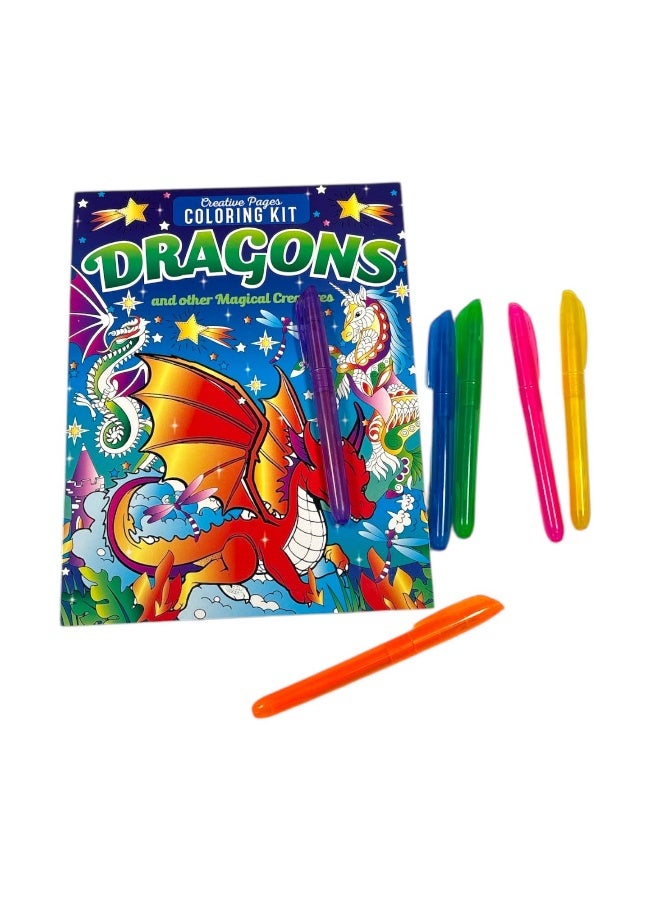 Creative Pages Coloring Kit: Dragons - Image 4