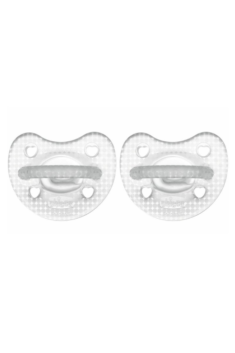 Chicco Physioforma Crystal Soft Silicone Soother 2-6m (2 pcs), Transparent - Image 1