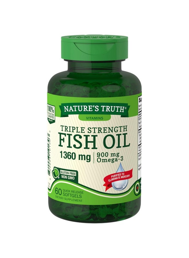 Nature's Truth Triple Strength Fish Oil 1360 Mg Capsules 60 Count - Image 2