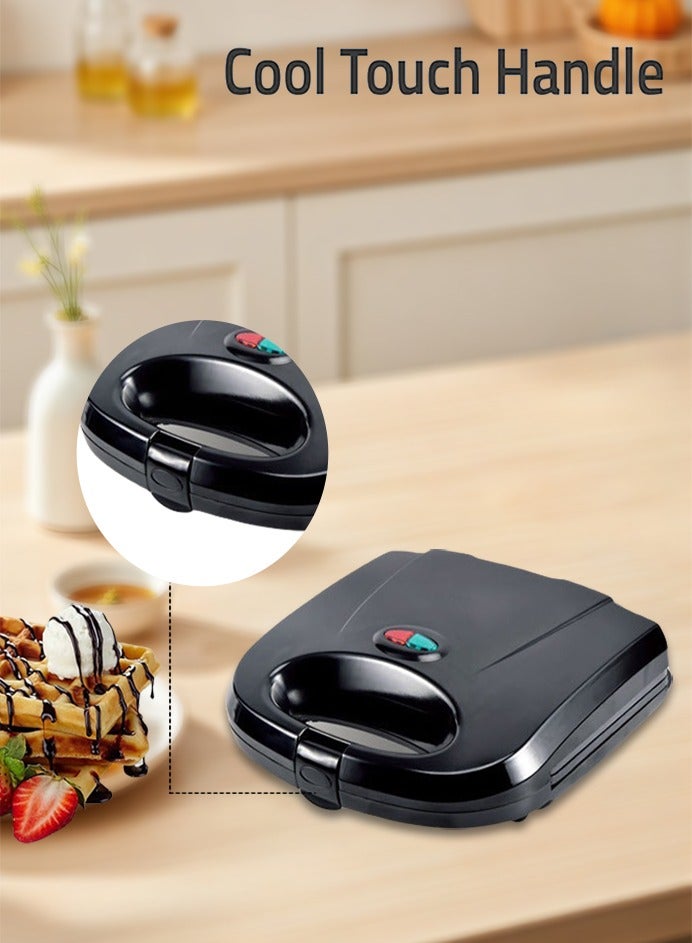 0 تي أوه وان تيك مرنة وافل صانع: 2 شريحة غير اللاصقة لوحة، باردة لمس المقبض، الطاقة / جاهزة الأضواء، القدمين المقاومة للانزلاق، حماية من التسخين الزائد، 750 واط، التخزين المدمج - Image 4