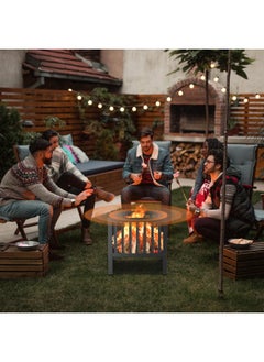 Generic 16-Inch Square Steel Grating Fire Pit in Black - Portable and Durable,Perfect for Backyard, Camping, and Bonfire Gathering Outdoor  - Image 3