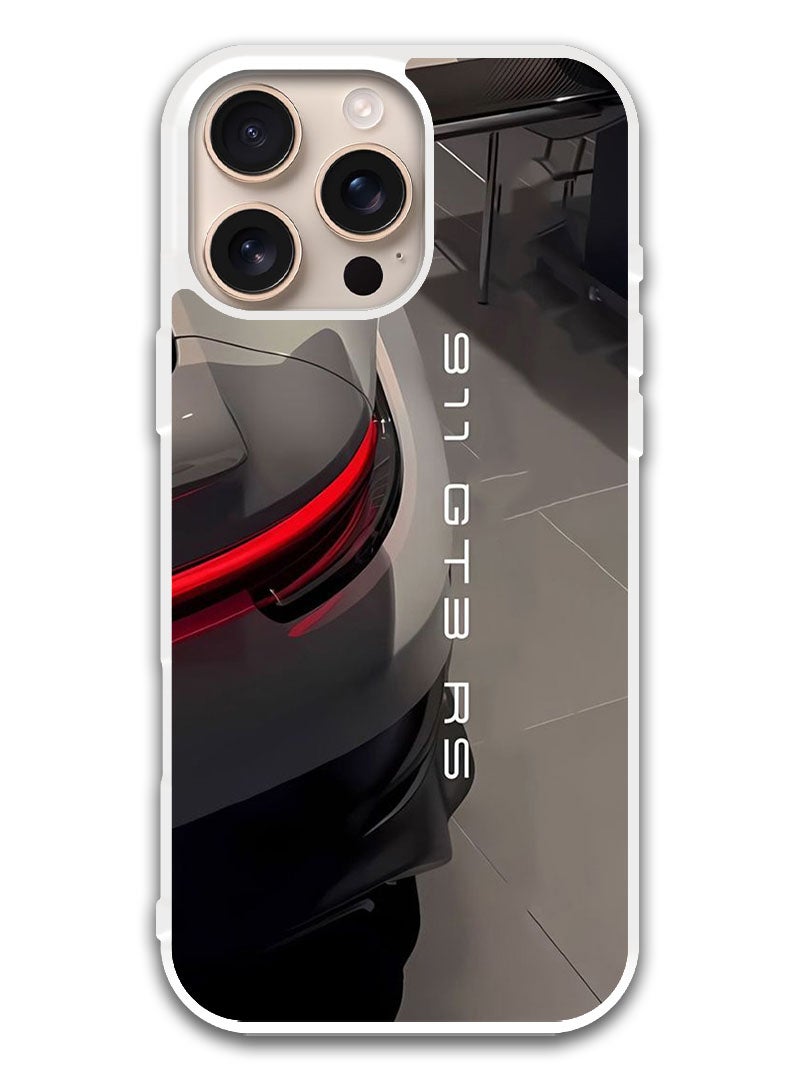 Theodor Protective Case Cover For APPLE IPHONE 16 Pro Car (12) (White Bumper) - Image 1