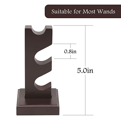 ChampWe Wizard Wand Display Stand Wooden Magic Wands Holder 3 Tiered for Collection Brown - Image 5