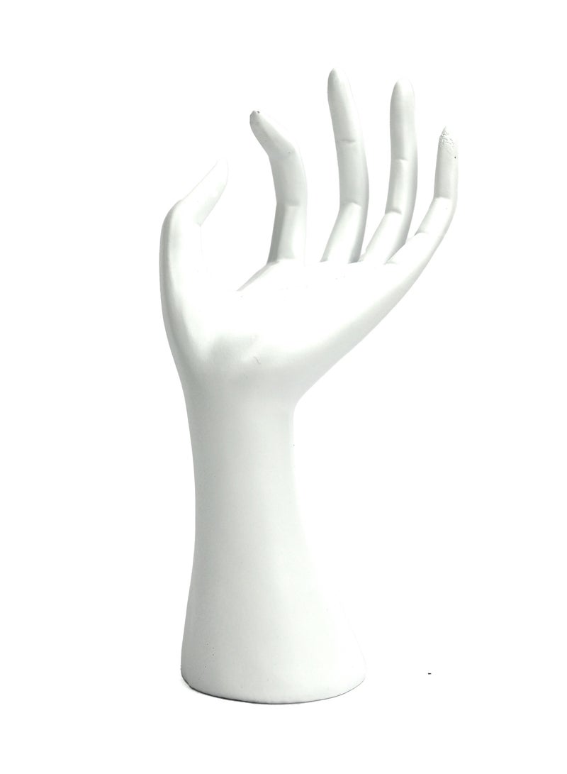 White Jewellery Stand Resin Female Hand Mannequin Hand Necklace Display Holder Stand Jewellery Display Holder For Bracelet Watch Stand Earrings Display Bracelet Ring Gloves Display Organizer Stand - Image 2
