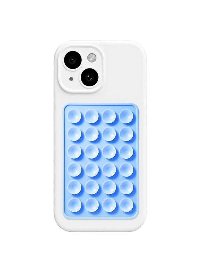 AZXYI Silicone Suction Phone Case Mount, Silicon Adhesive Suction Cup Phone Mount, Non Slip Sticky Phone Grip for Cellphone, Strong Grip Holder for Selfies and Videos (Sky Blue) - Image 1