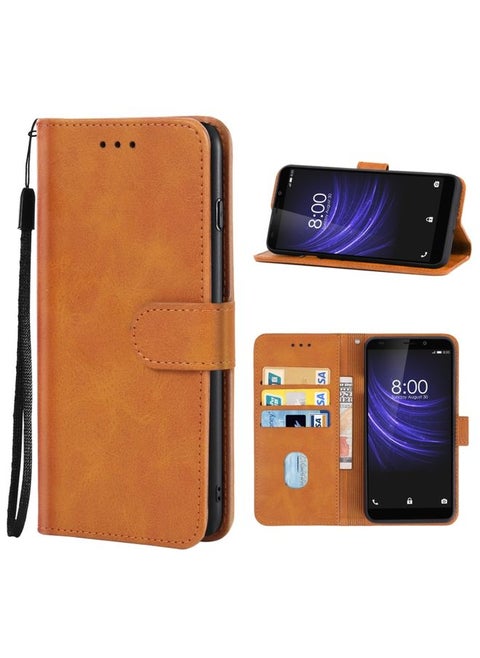 Case Cover For Cloud Mobile Stratus C5 Elite / Stratus C5 Leather Phone Case Brown