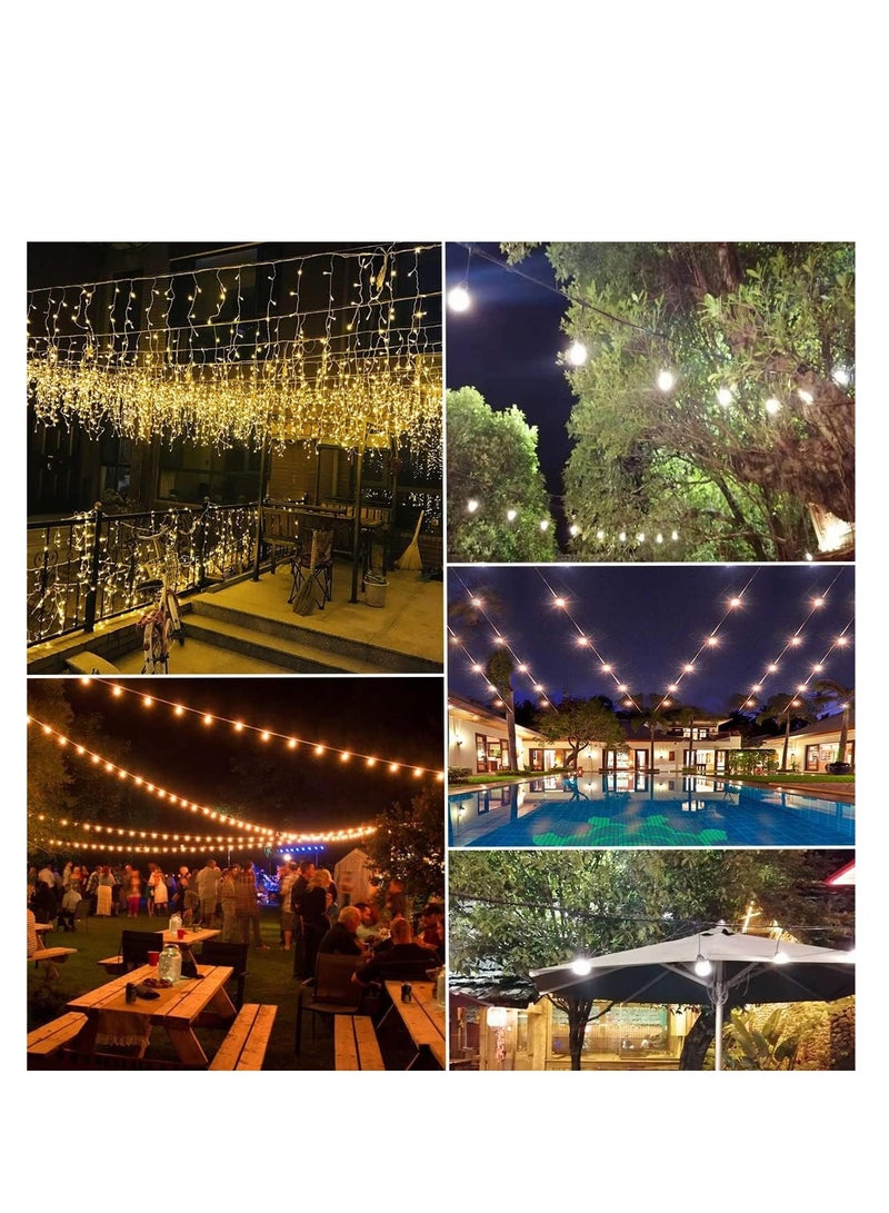 Generic String Light Hanging Kit 200FT Outdoor Light Hanging Kit Globe String Lights Suspension Kit Vinyl Coated 304 Stainless Steel Cable Outdoor Light Guide Wire Outdoor Light Hanging Kit - Image 2