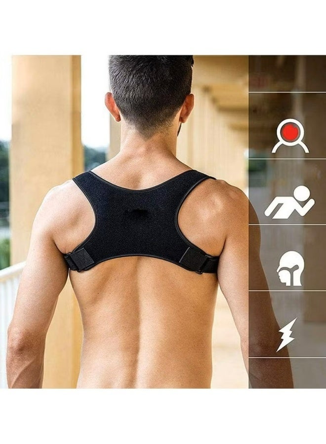 Adjustable Posture Corrector for Men and Women – Back Brace with Shoulder and Spine Support – Breathable & Invisible Pain Relief for Neck, Shoulder, and Back - Image 1
