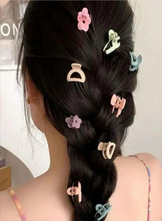 Radhya Accessories Mini Matte Finish Colorful Hair claws for Women Small Clutchers for Girls Hair clips for girls hair clip for Women (Pack of 12) Random shape Strong grip clawclips - Image 4