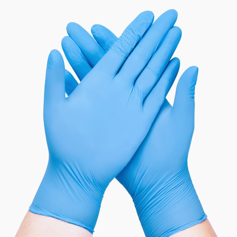 SwiftGrip Disposable Nitrile Exam Gloves, Blue, Nitrile Gloves Disposable Latex Free, Medical Gloves, Cleaning Gloves, Food-Safe Rubber Gloves, Powder Free, Non-Sterile, 100-ct Box (X-Small) - Image 4