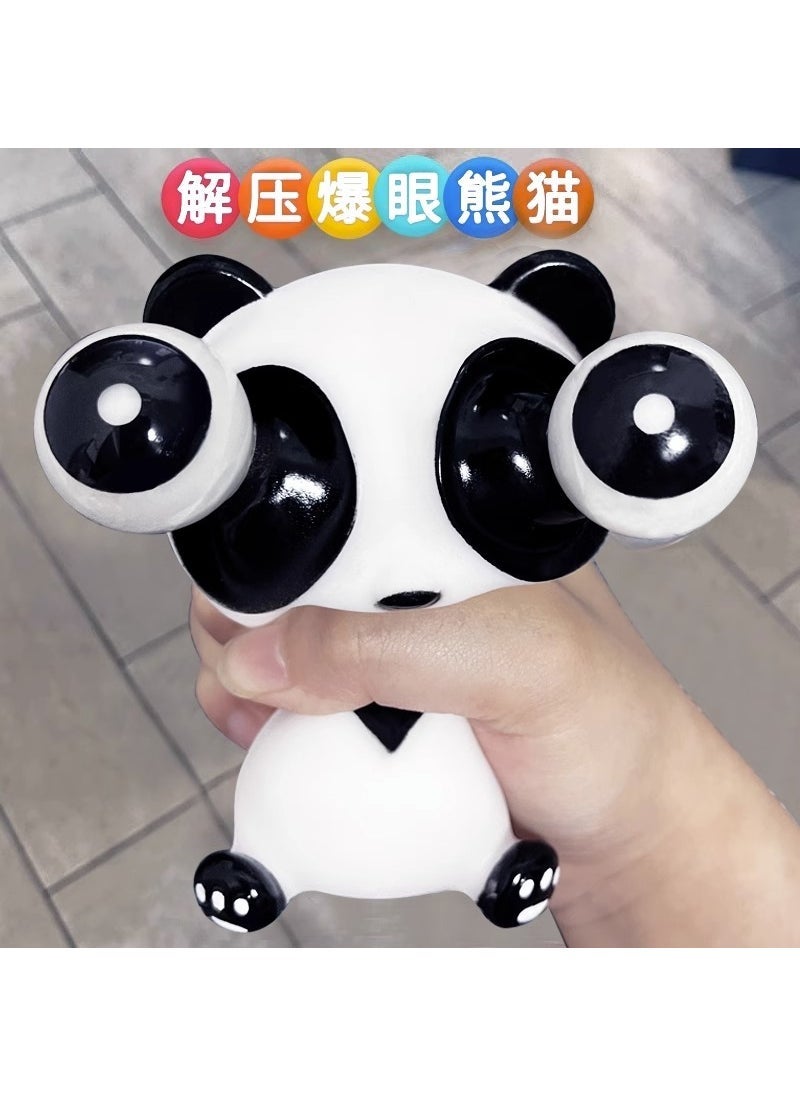 Squeeze Stress Relief Panda  Caterpillar Toys Panda eye beating