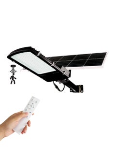 Vmax Solar LED Street Light 500W Outdoor | Remote Control | Wide Angle Motion Sensor | 6500K Bright White Dusk to Dawn Illumination | 50000MAh Battery | IP65 Waterproof | 2300 LM | Commercial, Parking Lot  - Image 1