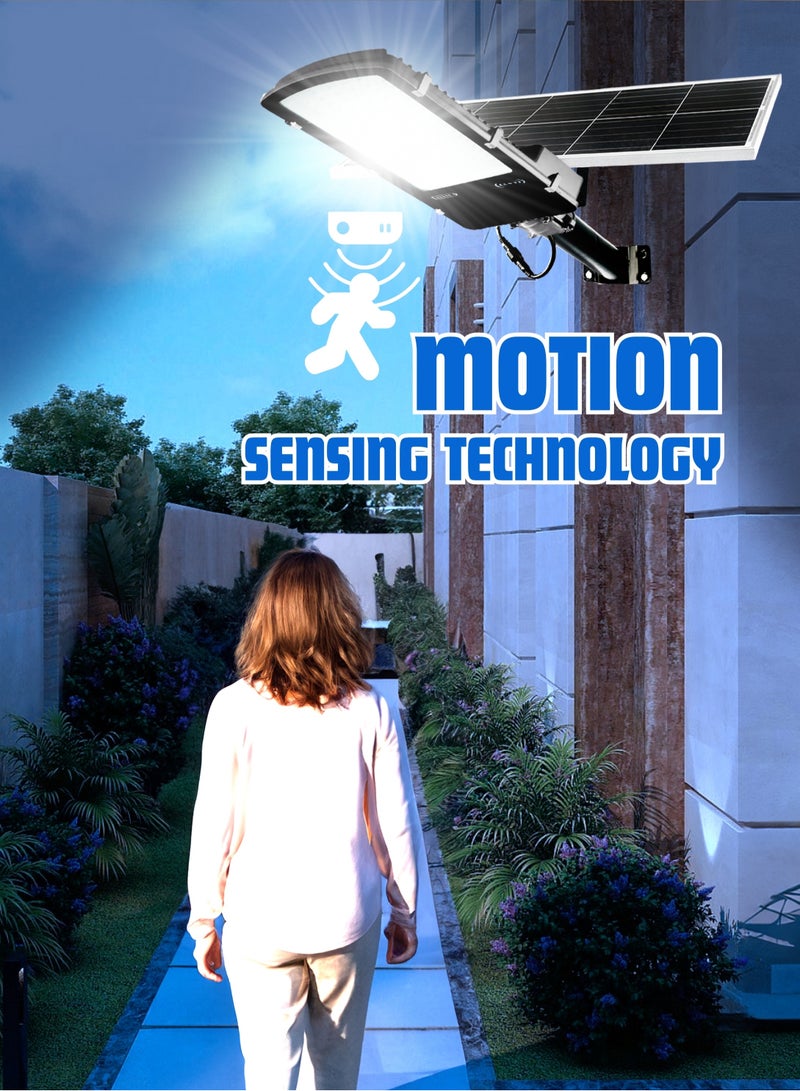 Vmax Solar LED Street Light 500W Outdoor | Remote Control | Wide Angle Motion Sensor | 6500K Bright White Dusk to Dawn Illumination | 50000MAh Battery | IP65 Waterproof | 2300 LM | Commercial, Parking Lot - Image 4