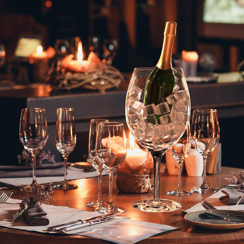 NiHome Artisan 100oz Hand-Blown Giant Wine Glass for Celebrations & Gatherings, 15" Tall 4.5" Mouth Italian Design Large Capacity Crystal Stemware, Elegant Lead-Free Glassware Eco-Friendly Packaging - Image 5