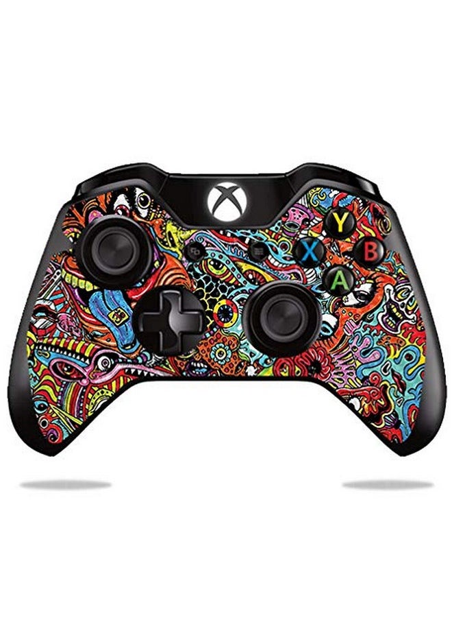 MIGHTY SKINS - Mightyskins Carbon Fiber Skin For Microsoft Xbox One Or One S Controller Acid Trippy | Protective, Durable Textured Carbon Fiber Finish | Easy To Apply, Remove, And Change Styles | Made In The Usa - Image 1