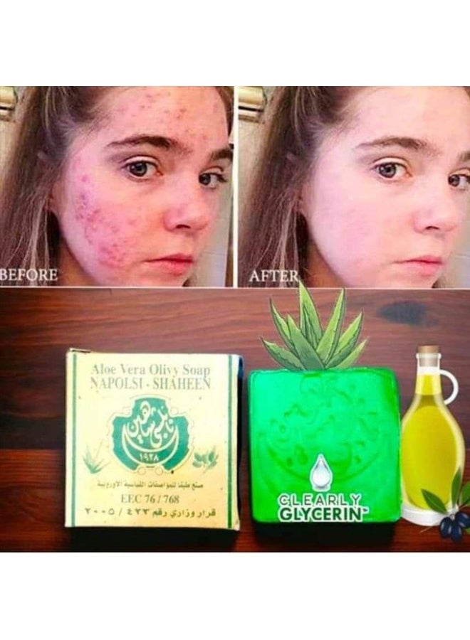 Nabulsi Shaheen Soap with Olive Oil - Natural Lightening and Complete Care for Skin and Hair - Image 2